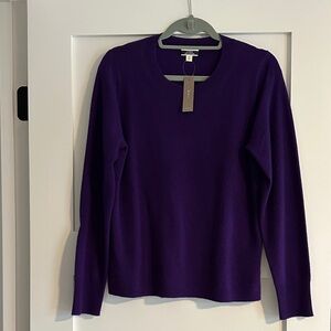 J. Crew Rich Purple Cashmere Sweater